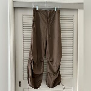 Zara Parachute Pants in Brown